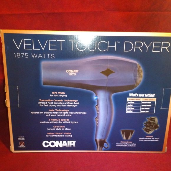 Conair Hair Dryer Soft Met 1875 Watt Styler - Picture 10 of 10